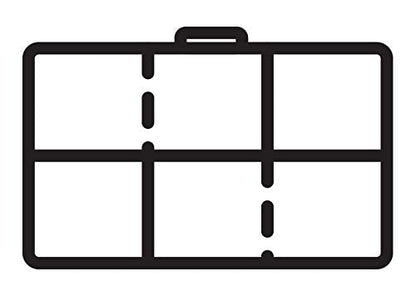 Flambeau Outdoors Tackle Box 1002 Fishing - Includes 2 Dividers, 6 Compartments, Clear Fishing Lure Organizer, Tuff Tainer with Zerust Anti-Rust Dividers