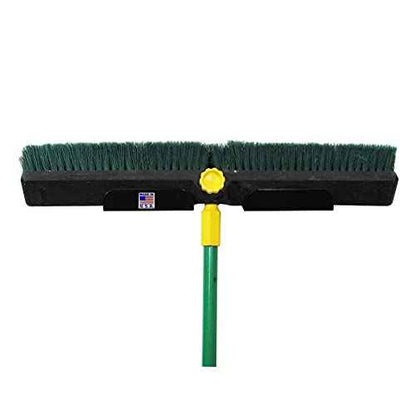Pit Posse 607BK Push Broom Hanger Rack Holder Garage Storage Organizer-Made in USA- Enclosed Cargo Race Car Trailer Automotive Shop Accessory Aluminum (Black)- Toy Hauler, 5th Wheel, Snowmobile