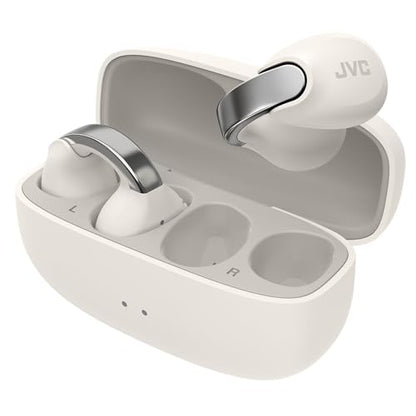 JVC Nearphones Open Ear True Wireless Headphones - Open Ear Earbuds - Bluetooth 5.3-24H Playback - IPX4 Water Resistant - Built-in Mic - Awareness & Comfort - Ear Clip Earbuds - HANP1T