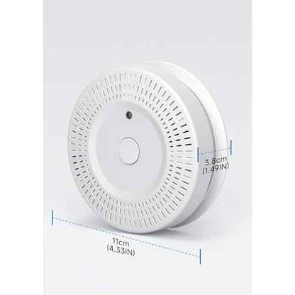 Smoke Detector, ?Lecoolife, ?9V Battery Operated Smoke Alarm with LED Indicator, Silence Button, Battery Powered, White, 4 Pack