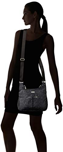 Baggallini Cross Over Crossbody Women 11x8.5 Medium Travel Bag Lightweight Water-Resistant Nylon Organized Handbag Purse