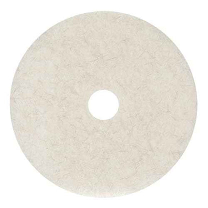 Boardwalk BWK4019NAT 19 in. Diameter Burnishing Floor Pads - Natural White (5/Carton)