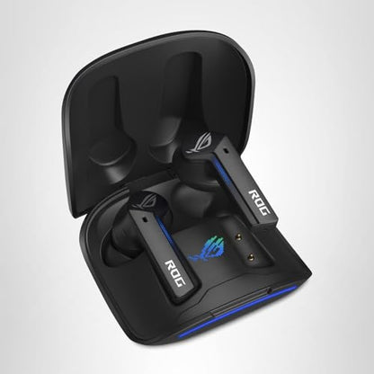 ASUS ROG Cetra True Wireless Gaming Earbuds – Bluetooth, Low-Latency, ANC Noise Cancelling, Touch Control, IPX4 Water Resistant, 27Hr Battery, Wireless Charging, for PC, Mobile, Switch, Ally/X - Black