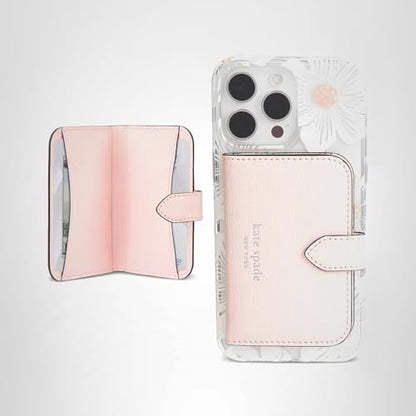 kate spade new york Morgan Magnetic Phone Wallet/Card Holder - Compatible with MagSafe Phones and Cases - Chalk Pink