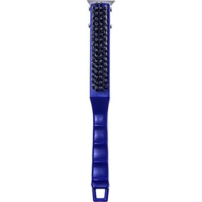 SPARTA 4067100 Flo-Pac Plastic Kitchen Brush, Grill Cleaning Brush, Griddle Brush With Scraper For Kitchen, Restaurant, Home , 11.38 Inches, Blue
