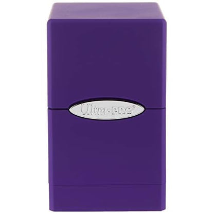 Ultra Pro - Purple Satin Tower Deck Box, Collectible Trading Card Protector Gaming Case Deck Box Organizer Storage Solution