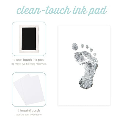 Pearhead Linen Memory Book for Baby Boy or Girl, First 5 Year Baby Book, Monthly Milsetone Scrapbook and Photo Album, My Baby Book