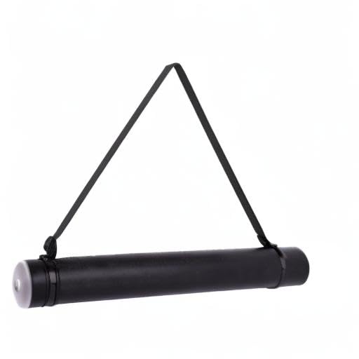 TRANSON Durable Poster Storage Tube with Straps 24"-40" Extendable for Blueprints, Artwork, Maps, Posters Color Black