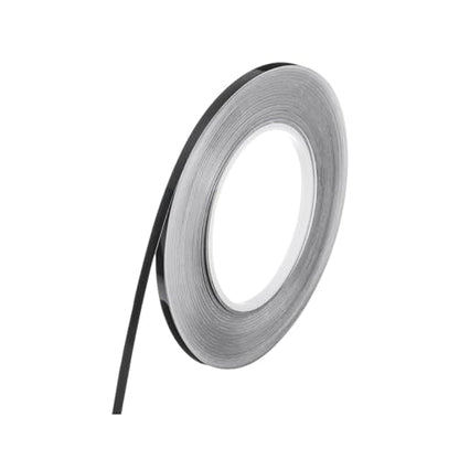 uxcell 0.2 Inch x 164Ft Foil Self Adhesive Tile Sticker Gap Sealing Tape Strip, Self Adhesive Metalized Polyester Film Tape for Graphic Arts, Wardrobe Crafts, Tile Trim Black