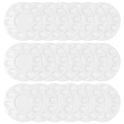 20 Pack Paint Tray Palettes for Kids, Plastic White Palettes for Students, Paint Holder, Paint Supplies