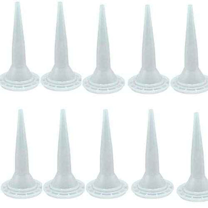 Caulking Nozzle Cones Nozzles for Sausage Caulking Gun, Reusable Caulk Nozzle Applicator, Durable Epoxy Piston Caulk Cap Replacement,10 Pieces