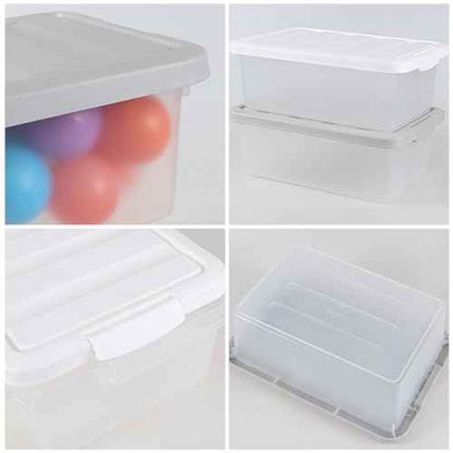 Cand 2 Pack Plastic Storage Bins with Lids, Latching Totes for Storage, 14 Qt Plastic Latching Box