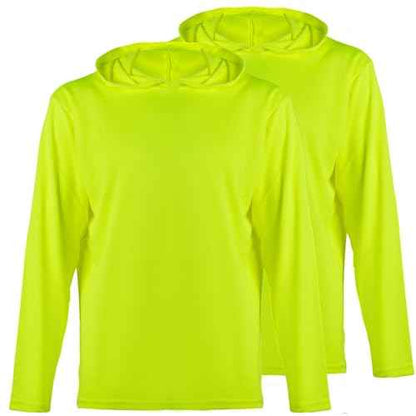 ProtectX High Visibility Sun Protection Lightweight Long Sleeve Hoodie, UPF 50+ Quick-Dry, SPF UV Shirt, Active Wear