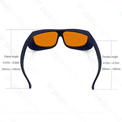 FreeMascot OD 6+ 190nm-490nm Wavelength UV light/Violet & Blue Laser Safety Glasses