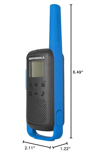 Motorola Solutions, Portable FRS, T210, Talkabout, Two-Way Radios, Rechargeable, 22 Channel, 20 Mile, Black W/Red, 2 Pack