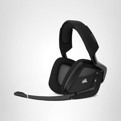 Corsair Void RGB Elite Wireless Gaming Headset – 7.1 Surround Sound – Omni-Directional Microphone – Microfiber Mesh Earpads – Up to 40ft Range – iCUE Compatible – PC, Mac, PS5, PS4 – Carbon