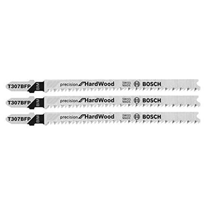 BOSCH T307BFP 3 pc. 4-1/2 in. 12 TPI Precision for Hardwood Jig Saw Blades