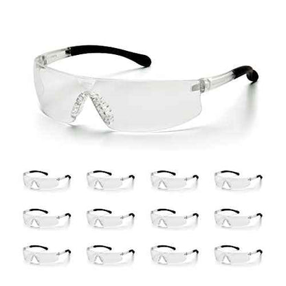 ATERET Protective Polycarbonate Safety Glasses w/TPR Coated Temples & Anti-Slip Nose Piece For Eyes Safety Protection