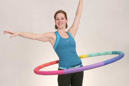 Weighted Hula Hoop, ACU Hoop 3L - 3.3 lb Large, Weight Loss Fitness Workout Sports Hoop with ridges. (Rainbow Colors)