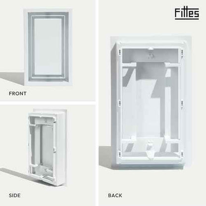 Fittes Framed Wall Vent [Lite+] - 6"x10" - Cotton White - 1 Pack