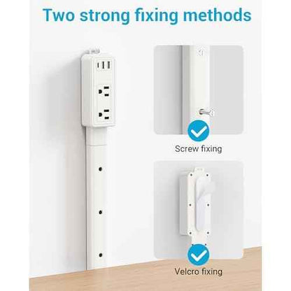 Outlet Extender Stick | Free Combination | USB-A, USB-C Port, 2 AC Outlets, Extend 9¡± to 36¡±, 360¡Æ Combine| Plug Extender | Put Behind Nightstands, Sofa, Bed, Cabinet etc.