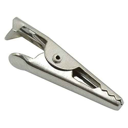 35mm/1.38" Alligator Clips Test Crocodile Clamps Silver Tone - (40 Pcs)