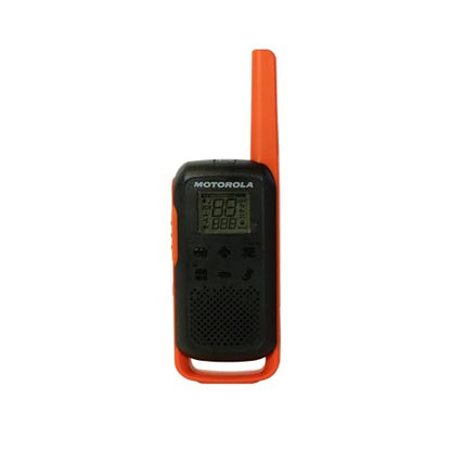 Motorola Solutions, Portable FRS, T210, Talkabout, Two-Way Radios, Rechargeable, 22 Channel, 20 Mile, Black W/Red, 2 Pack