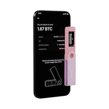 Ledger Nano S Plus (Pastel Pink): The Perfect Entry-Level Hardware Wallet to securely Manage All Your Crypto and NFTs. (Not Compatible with iOS)