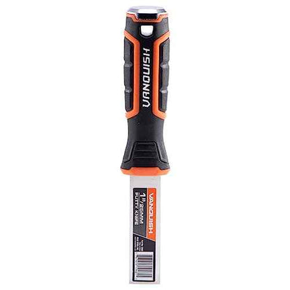 VANQUISH Stainless Steel Putty Knife 1 Inch Scraper with Soft Grip Handle and Metal Hammer End (3560)