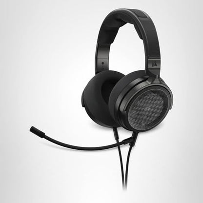 Corsair Virtuoso PRO Wired Open Back Gaming Headset - Detachable Uni-Directional Microphone - 50mm Graphene Drivers - 20Hz-40 kHz Frequency Response - Carbon