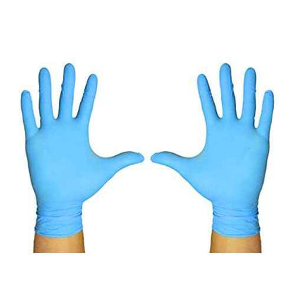 Lightning X Products Blue Nitrile Glove Pairs, Individually Packed, 100 Gloves, 50 Pairs, 25 Carded Packs of 2 Pairs - Large
