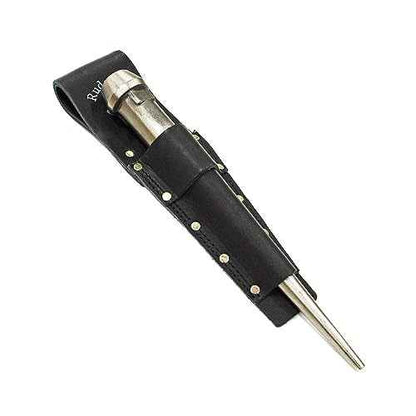 Single Bull Pin Holder - Premium Black Leather - Rudedog USA #3002