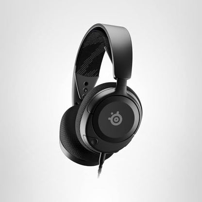 SteelSeries Arctis Nova 1 Multi-System Gaming Headset — Hi-Fi Drivers — 360° Spatial Audio — Comfort Design — Durable — Ultra Lightweight — Noise-Cancelling Mic — PC, PS5/PS4, Switch, Xbox - Black