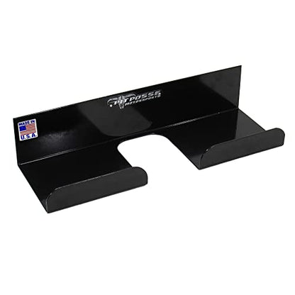 Pit Posse 607BK Push Broom Hanger Rack Holder Garage Storage Organizer-Made in USA- Enclosed Cargo Race Car Trailer Automotive Shop Accessory Aluminum (Black)- Toy Hauler, 5th Wheel, Snowmobile