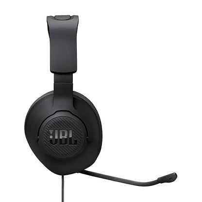 JBL Quantum 100M2 - Wired Over-Ear Gaming Headset with omnidirectional, Detachable mic with Mute Option and Fabric-Covered Memory Foam Ear Cushions, Compatible with All Platforms (Black)
