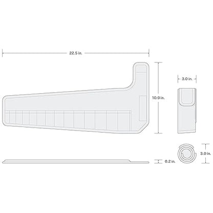TEKTON 14-Tool Stubby Combination Wrench Pouch (6-19 mm) | OTP21206 | Made in USA
