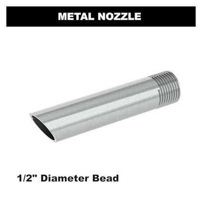 Albion Engineering Company 32-55 Style A Standard Round Metal Caulking Gun Nozzle, 1/2" Diameter Bead