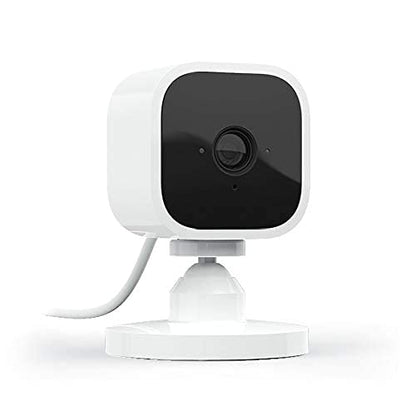 Blink Mini - Compact indoor plug-in smart security camera, 1080p HD video, night vision, motion detection, two-way audio, easy set up, Works with Alexa – 2 cameras (Black)