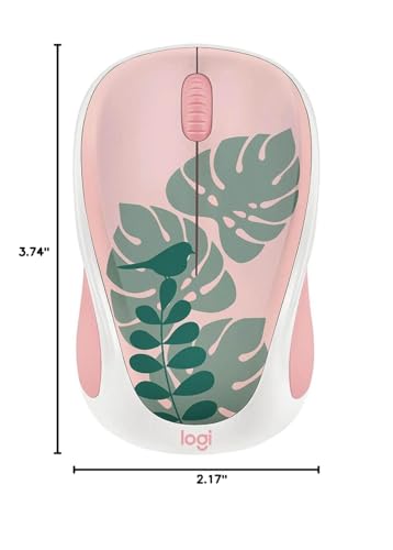 Logitech - Design Collection Limited Edition Wireless Compact Mouse with Colorful Designs - Golden Garden