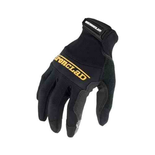 Ironclad Box Handler Work Gloves BHG, Extreme Grip, Performance Fit, Durable, Machine Washable, (1 Pair), Black