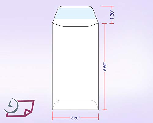 NextDayLabels #7 Coin Envelopes - 500-Pack White Gummed Money Envelopes for Cash, Coins, Jewelry, or Small Parts - Durable White Paper Cash for Home, Office, or Business Use - Made in USA