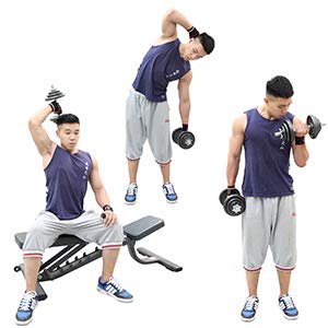PROIRON 44Lbs Cast Iron Adjustable Dumbbell Set Hand Weight with Solid Dumbbell Handles Changed into Barbell Handily Great for Bodybuilding Fitness Weight Lifting Training Home Gym