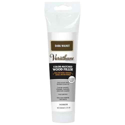 Varathane 215214 Sandable Wood Filler, 3.5 oz, Dark Walnut