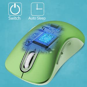 memzuoix 2.4G Wireless Mouse, 1400 DPI Mobile Optical Cordless Mouse with USB Receiver, Portable Computer Mice for Laptop, PC, Desktop, MacBook, 5 Buttons, Red