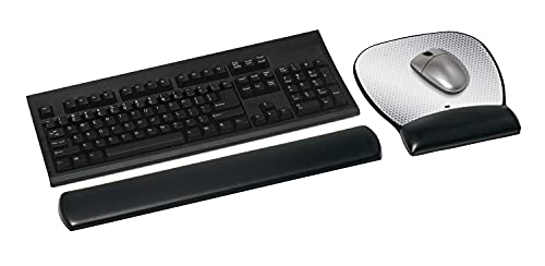 3M Precise Mouse Pad with Wrist Rest, Soothing Comfort with Durable, Easy-to-Clean Leatherette Cover, Optical Mouse Performance, 9.2 in x 8.7 in, Black (MW310LE)