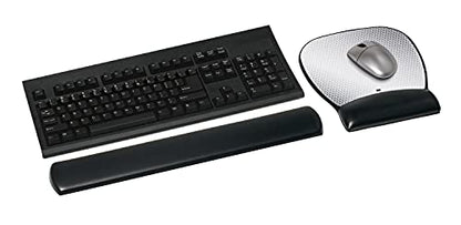 3M Precise Mouse Pad with Wrist Rest, Soothing Comfort with Durable, Easy-to-Clean Leatherette Cover, Optical Mouse Performance, 9.2 in x 8.7 in, Black (MW310LE)