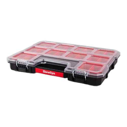Tools Organizer, Small Parts Storage Craftsman Toolbox, 17.3 * 13.7 * 2.5" Durable Hardware Box Storage, with Removable Inner Cups
