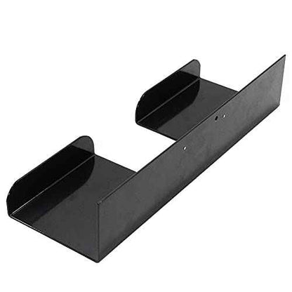 Pit Posse 607BK Push Broom Hanger Rack Holder Garage Storage Organizer-Made in USA- Enclosed Cargo Race Car Trailer Automotive Shop Accessory Aluminum (Black)- Toy Hauler, 5th Wheel, Snowmobile