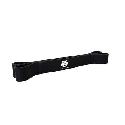 Fit Active Sports Resistance, Workout, Exercise Bands for Home, Gym, Stretching, Strength Training, Weightlifting, Pull Up Assist - Indoor and Outdoor Use (Black - 10 to 65 Pounds (3/4" * 4.5mm))