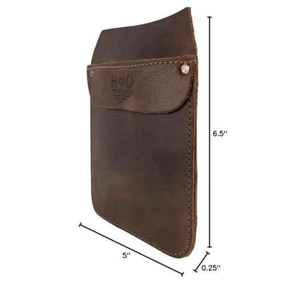 Hide & Drink, Work Pocket Organizer for Tools/Pens, Jeans Back Pocket Quick Grab Carry Job Tools, Office & Work Essentials, Full Grain Leather, Handmade